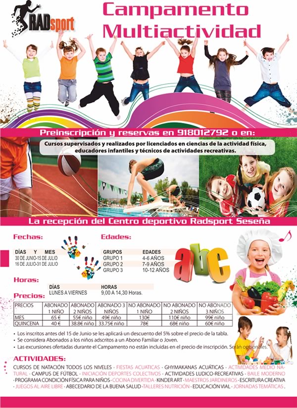 Campamento Multiactividad RADsport en Junio y Julio